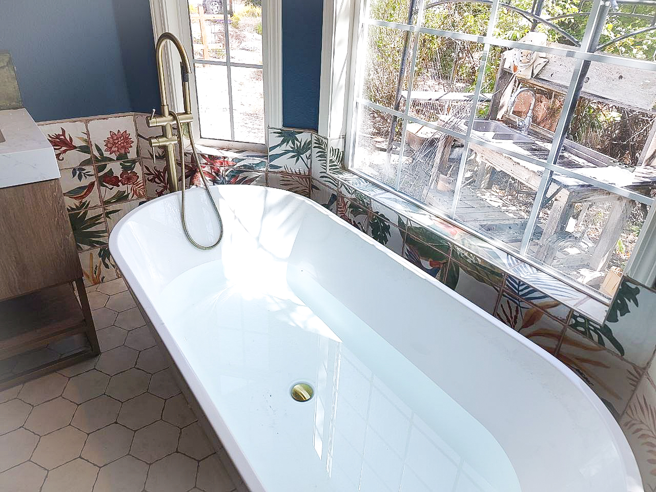 Botanical Tile Feature Wall