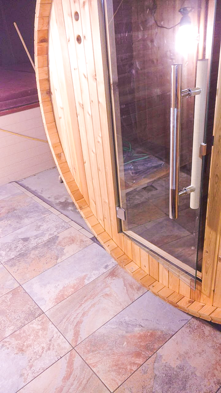 Outdoor Barrel Sauna Flooring